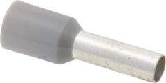 ACI - 12 AWG, Partially Insulated, Crimp Electrical Wire Ferrule - 10mm Long x 3.2mm Diameter Pin, 17-1/2mm Overall Length - Best Tool & Supply