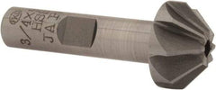 Interstate - 3/4" Large x 5/16" Small Diam, 3/8" Width of Cut, 90° Included Angle, High Speed Steel Face Angle Cutter - 3/8" Shank Diam, 1-15/16" Overall Length, Weldon Flat - Best Tool & Supply