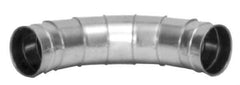 Made in USA - 8" ID Galvanized Duct Fitting - 18-1/4" Long, 24 Gage - Best Tool & Supply