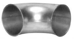 Made in USA - 4" ID Galvanized Duct 60° Elbow - 7.45" Long, 22 Gage - Best Tool & Supply