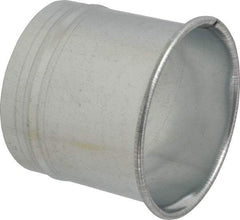 Made in USA - 5" ID Galvanized Duct Hose Adapter - 4" Long, 24 Gage - Best Tool & Supply