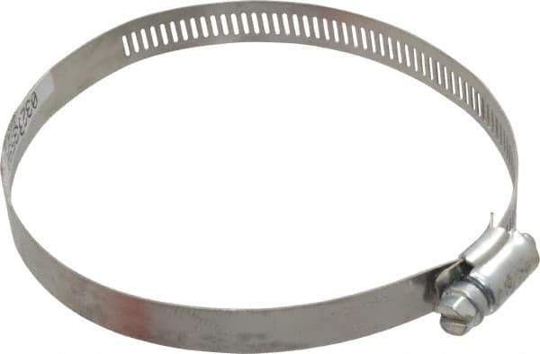 Made in USA - 4-1/2" ID Stainless Steel Duct Hose Clamp - 1/2" Long - Best Tool & Supply