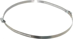 Made in USA - 8-1/2" ID Stainless Steel Duct Hose Clamp - 1/2" Long - Best Tool & Supply