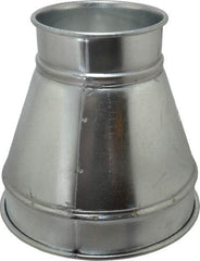 Made in USA - 10-6" ID Galvanized Duct Reducer - 10" Long, 20 Gage - Best Tool & Supply