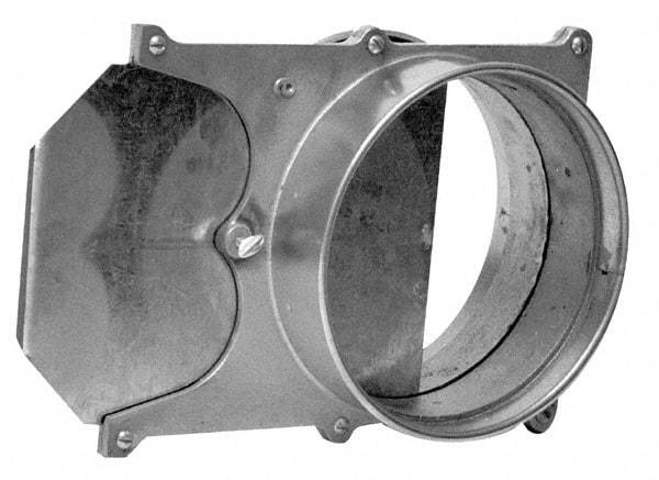 Made in USA - 8" ID Galvanized Duct Blast Gate - 11.12" Long, 24 Gage - Best Tool & Supply