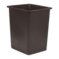 Rubbermaid - 56 Gal Brown Rectangle Trash Can - Polyethylene, 31-1/8" High x 25-1/2" Long x 22-3/4" Wide - Best Tool & Supply