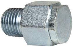 LDI Industries - 1/4 Thread, Steel, Zinc Plated, Filter Vent - 1-3/16" High, 3/4" Hex Flats Diam - Best Tool & Supply