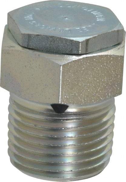 LDI Industries - 1/2 Thread, Steel, Zinc Plated, Filter Vent - 1-7/32" High, 1-15/16" Hex Flats Diam - Best Tool & Supply