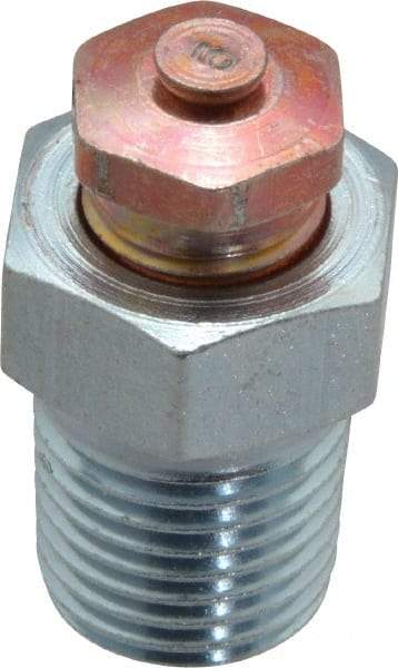 LDI Industries - 1/4-18 Thread, 1 to 5 psi Relief Pressure, Steel, Relief Vent - 1-1/8" High, 15.75mm Hex Flats Diam - Best Tool & Supply