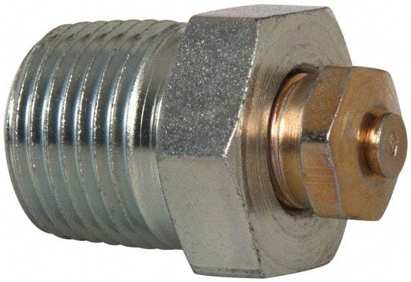 LDI Industries - 3/8-18 Thread, 7.5 to 15 psi Relief Pressure, Steel, Relief Vent - 30.23mm High, 19.05mm Hex Flats Diam - Best Tool & Supply