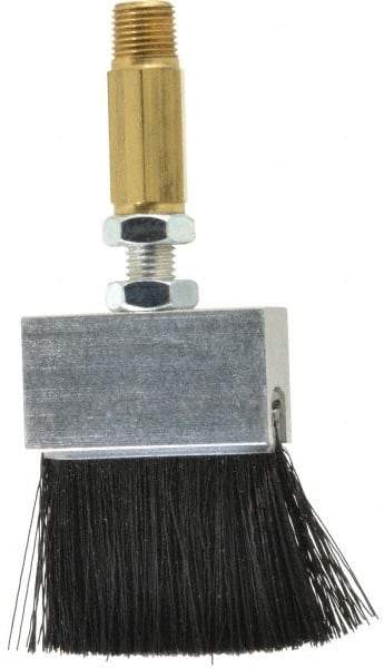 LDI Industries - 1-1/2" Long Brush, 1-1/2" Width/Diam, PTF Thread Oil Reservoir Lubrication Brushes - 1-5/32" Bristle Length, 250°F, 2-3/8" Length Under Mounting Thread, Straight Shank - Best Tool & Supply