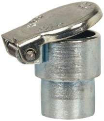 Gits - Steel, Zinc Plated, Shoulder Drive One Piece, Straight Oil Hole Cover - 0.503-0.505" Drive Diam, 1/2" Drive-In Hole Diam, 3/8" Drive Length, 13/16" Overall Height - Best Tool & Supply