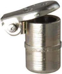 Gits - Steel, Zinc Plated, Beaded Drive One Piece, Straight Oil Hole Cover - 0.315-0.317" Drive Diam, 5/16" Drive-In Hole Diam, 7/32" Drive Length, 1/2" Overall Height - Best Tool & Supply