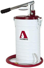 Alemite - Oil & Grease Lubrication 1 Strokes/oz Flow Steel, Aluminum & Stainless Steel Lever Hand Pump - For 25 Lb Container - Best Tool & Supply