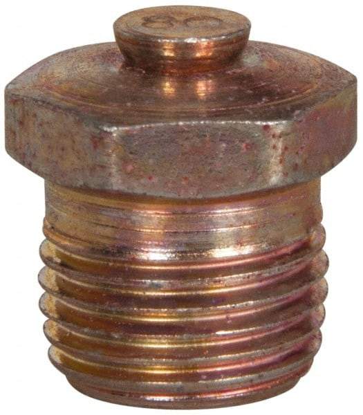 Alemite - 1/8 Thread, 7.5 to 15 psi Relief Pressure, Steel, Zinc Plated, Relief Vent - 7/16" Hex Flats Diam - Best Tool & Supply