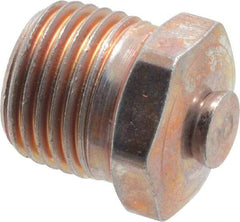 Alemite - 1/8 Thread, 45 to 80 psi Relief Pressure, Steel, Zinc Plated, Relief Vent - 7/16" Hex Flats Diam - Best Tool & Supply