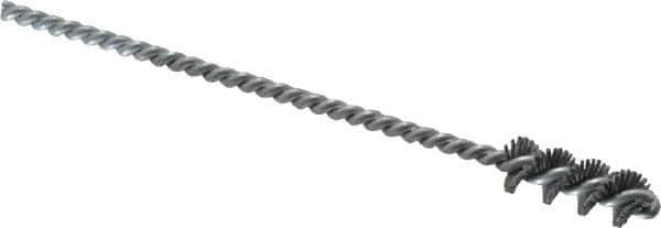 Osborn - 0.385" Diam Helical Nylon Tube Brush - 1" Brush Length, 5" OAL, 0.152" Diam Shank - Best Tool & Supply