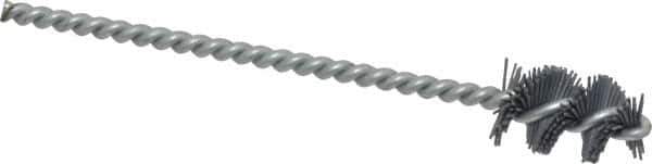 Osborn - 0.64" Diam Helical Nylon Tube Brush - 1" Brush Length, 5" OAL, 0.169" Diam Shank - Best Tool & Supply