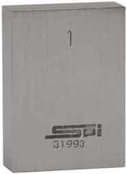 SPI - 0.19" Rectangular Steel Gage Block - Accuracy Grade AS-1, Includes NIST Traceability Certification - Best Tool & Supply