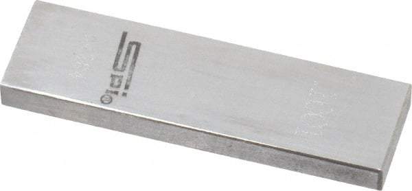 SPI - 0.1001" Rectangular Steel Gage Block - Accuracy Grade 0, Includes NIST Traceability Certification - Best Tool & Supply