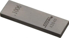 SPI - 0.1006" Rectangular Steel Gage Block - Accuracy Grade 0, Includes NIST Traceability Certification - Best Tool & Supply