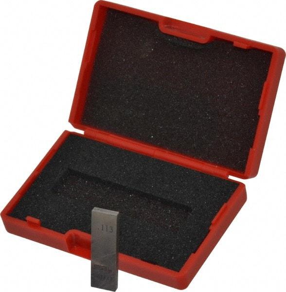 SPI - 0.113" Rectangular Steel Gage Block - Accuracy Grade 0, Includes NIST Traceability Certification - Best Tool & Supply