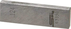 SPI - 0.124" Rectangular Steel Gage Block - Accuracy Grade 0, Includes NIST Traceability Certification - Best Tool & Supply