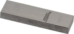 SPI - 0.135" Rectangular Steel Gage Block - Accuracy Grade 0, Includes NIST Traceability Certification - Best Tool & Supply