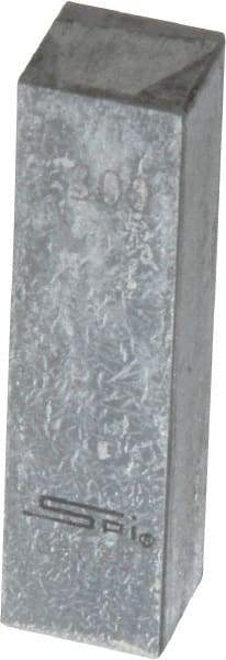 SPI - 0.3" Rectangular Steel Gage Block - Accuracy Grade 0, Includes NIST Traceability Certification - Best Tool & Supply