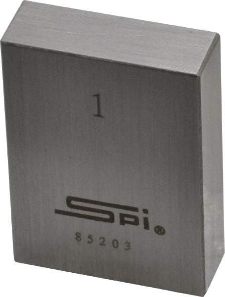 SPI - 1" Rectangular Steel Gage Block - Accuracy Grade 0, Includes NIST Traceability Certification - Best Tool & Supply