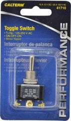 Gardner Bender - 3 Position, 12 Volt, 15 Amp, 1/2 Hole Diam, Metal Toggle Switch - On Off On Sequence, 1 Switch, Silver - Best Tool & Supply