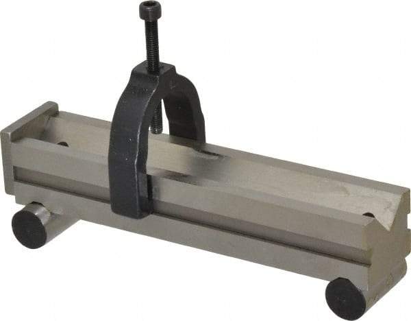 Made in USA - 1-1/4 Inch Long x 1-1/4 Inch Wide x 0.0001 Inch Parallelism, Vee Sine Bar - Includes Back Plate - Best Tool & Supply