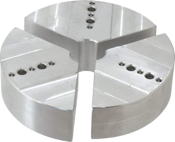 Northfield - 4" & Up Chuck Capacity, Northfield Air Style Attachment, Round Soft Lathe Chuck Jaw - 3 Jaws, Aluminum, 3.92" Wide x 1" High - Best Tool & Supply