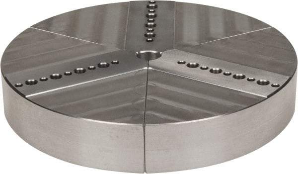 Northfield - 6" & Up Chuck Capacity, Northfield Air Style Attachment, Round Soft Lathe Chuck Jaw - 3 Jaws, Aluminum, 5.92" Wide x 1" High - Best Tool & Supply