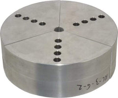 Northfield - 6" & Up Chuck Capacity, Northfield Air Style Attachment, Round Soft Lathe Chuck Jaw - 3 Jaws, Aluminum, 5.92" Wide x 2" High - Best Tool & Supply