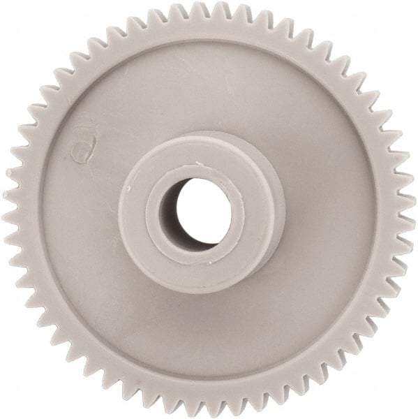 Made in USA - 32 Pitch, 1-3/4" Pitch Diam, 1-13/16" OD, 56 Tooth Spur Gear - 3/16" Face Width, 5/16" Bore Diam, 43/64" Hub Diam, 20° Pressure Angle, Acetal - Best Tool & Supply