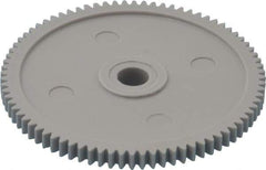 Made in USA - 32 Pitch, 2-1/2" Pitch Diam, 2-9/16" OD, 80 Tooth Spur Gear - 3/16" Face Width, 5/16" Bore Diam, 13/16" Hub Diam, 20° Pressure Angle, Acetal - Best Tool & Supply