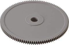 Made in USA - 48 Pitch, 2-1/4" Pitch Diam, 2.292" OD, 108 Tooth Spur Gear - 1/8" Face Width, 1/4" Bore Diam, 39/64" Hub Diam, 20° Pressure Angle, Acetal - Best Tool & Supply