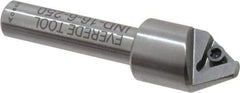 Everede Tool - 60° Included Angle, 0.588" Max Cut Diam, 5/8" Body Diam, 3/8" Shank Diam, 2-1/2" OAL, Indexable Countersink - 1 Triangle Insert, TPGH 215 Insert Style, Series IND - Best Tool & Supply