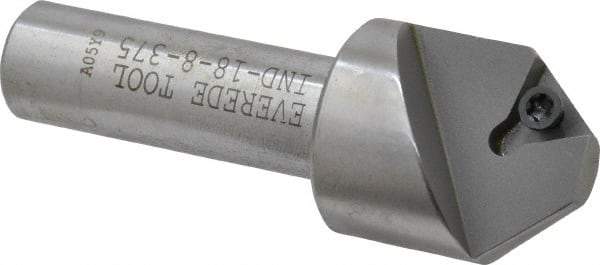 Everede Tool - 82° Included Angle, 0.833" Max Cut Diam, 7/8" Body Diam, 1/2" Shank Diam, 2-1/2" OAL, Indexable Countersink - 1 Triangle Insert, TPGH 215 Insert Style, Series IND - Best Tool & Supply