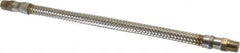 Made in USA - 12" OAL, 1/4" ID, 2,030 Max psi, Flexible Metal Hose Assembly - Best Tool & Supply