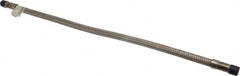 Made in USA - 24" OAL, 3/8" ID, 1,450 Max psi, Flexible Metal Hose Assembly - Best Tool & Supply