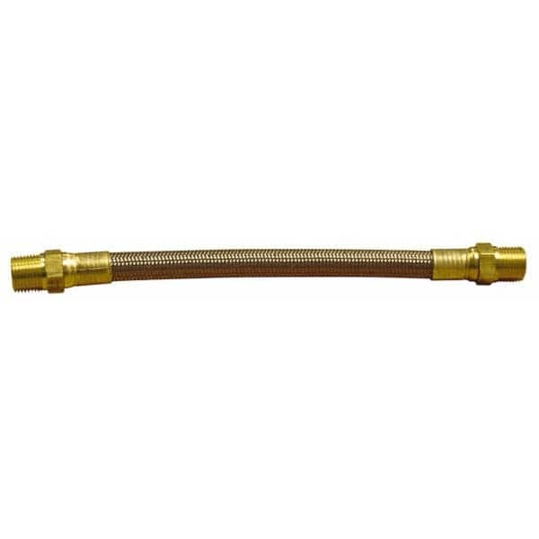 Made in USA - 24" OAL, 5/16" ID, 2,500 Max psi, Flexible Metal Hose Assembly - Best Tool & Supply