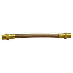 Made in USA - 12" OAL, 1/2" ID, 1,500 Max psi, Flexible Metal Hose Assembly - Best Tool & Supply