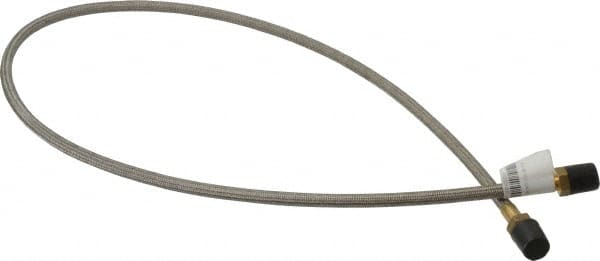 Made in USA - 36" OAL, 1/4" ID, 3,000 Max psi, Flexible Metal Hose Assembly - Best Tool & Supply