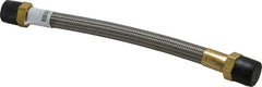 Made in USA - 12" OAL, 5/8" ID, 1,200 Max psi, Flexible Metal Hose Assembly - Best Tool & Supply