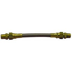 Made in USA - 24" OAL, 3/16" ID, 3,000 Max psi, Flexible Metal Hose Assembly - Best Tool & Supply