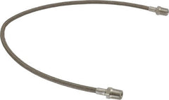 Made in USA - 24" OAL, 1/4" ID, 3,000 Max psi, Flexible Metal Hose Assembly - Best Tool & Supply