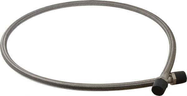 Made in USA - 48" OAL, 1/2" ID, 1,500 Max psi, Flexible Metal Hose Assembly - Best Tool & Supply