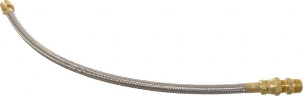 Made in USA - 24" OAL, 1/2" ID, 1,500 Max psi, Flexible Metal Hose Assembly - Best Tool & Supply